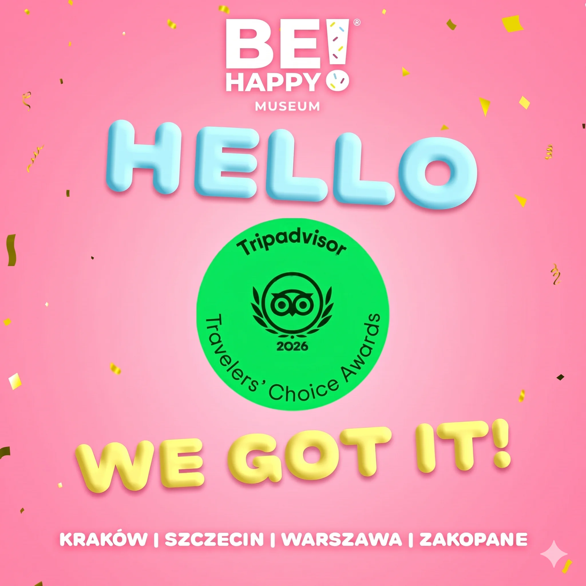 Be Happy Museum TripAdvisor Awards 2026